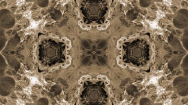 Soyut boya fırça mürekkep patlayabilir formanın düzgün kavramı simetrik desen süs dekoratif Kaleidoscope hareketi geometrik daire ve yıldız şekiller