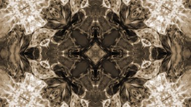 Soyut boya fırça mürekkep patlayabilir formanın düzgün kavramı simetrik desen süs dekoratif Kaleidoscope hareketi geometrik daire ve yıldız şekiller