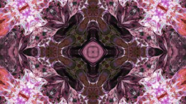 Soyut boya fırça mürekkep patlayabilir formanın düzgün kavramı simetrik desen süs dekoratif Kaleidoscope hareketi geometrik daire ve yıldız şekiller