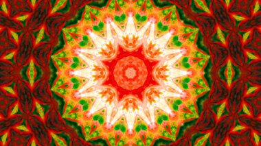 Soyut boya fırça mürekkep patlayabilir formanın düzgün kavramı simetrik desen süs dekoratif Kaleidoscope hareketi geometrik daire ve yıldız şekiller