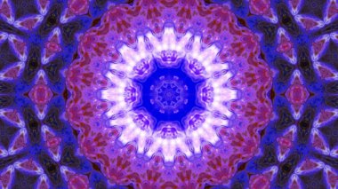 Soyut boya fırça mürekkep patlayabilir formanın düzgün kavramı simetrik desen süs dekoratif Kaleidoscope hareketi geometrik daire ve yıldız şekiller