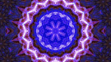 Soyut boya fırça mürekkep patlayabilir formanın düzgün kavramı simetrik desen süs dekoratif Kaleidoscope hareketi geometrik daire ve yıldız şekiller