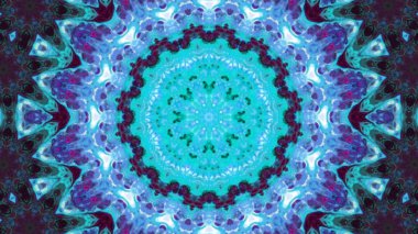 Soyut boya fırça mürekkep patlayabilir formanın düzgün kavramı simetrik desen süs dekoratif Kaleidoscope hareketi geometrik daire ve yıldız şekiller