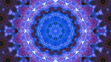 Soyut boya fırça mürekkep patlayabilir formanın düzgün kavramı simetrik desen süs dekoratif Kaleidoscope hareketi geometrik daire ve yıldız şekiller