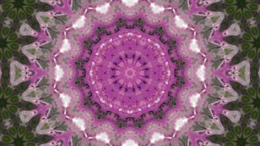 Soyut boya fırça mürekkep patlayabilir formanın düzgün kavramı simetrik desen süs dekoratif Kaleidoscope hareketi geometrik daire ve yıldız şekiller