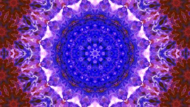 Soyut boya fırça mürekkep patlayabilir formanın düzgün kavramı simetrik desen süs dekoratif Kaleidoscope hareketi geometrik daire ve yıldız şekiller