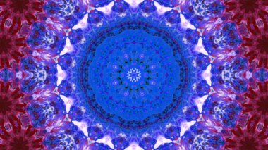 Soyut boya fırça mürekkep patlayabilir formanın düzgün kavramı simetrik desen süs dekoratif Kaleidoscope hareketi geometrik daire ve yıldız şekiller