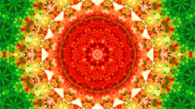 Soyut boya fırça mürekkep patlayabilir formanın düzgün kavramı simetrik desen süs dekoratif Kaleidoscope hareketi geometrik daire ve yıldız şekiller