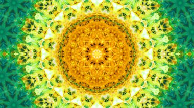 Soyut boya fırça mürekkep patlayabilir formanın düzgün kavramı simetrik desen süs dekoratif Kaleidoscope hareketi geometrik daire ve yıldız şekiller