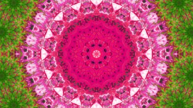 Soyut boya fırça mürekkep patlayabilir formanın düzgün kavramı simetrik desen süs dekoratif Kaleidoscope hareketi geometrik daire ve yıldız şekiller