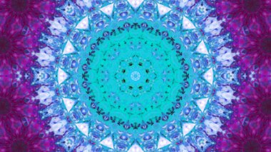 Soyut boya fırça mürekkep patlayabilir formanın düzgün kavramı simetrik desen süs dekoratif Kaleidoscope hareketi geometrik daire ve yıldız şekiller