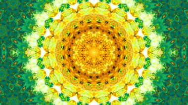 Soyut boya fırça mürekkep patlayabilir formanın düzgün kavramı simetrik desen süs dekoratif Kaleidoscope hareketi geometrik daire ve yıldız şekiller