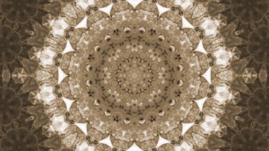 Soyut boya fırça mürekkep patlayabilir formanın düzgün kavramı simetrik desen süs dekoratif Kaleidoscope hareketi geometrik daire ve yıldız şekiller