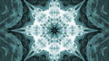 Soyut boya fırça mürekkep patlayabilir formanın düzgün kavramı simetrik desen süs dekoratif Kaleidoscope hareketi geometrik daire ve yıldız şekiller