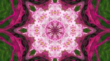 Soyut boya fırça mürekkep patlayabilir formanın düzgün kavramı simetrik desen süs dekoratif Kaleidoscope hareketi geometrik daire ve yıldız şekiller