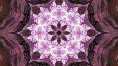 Soyut boya fırça mürekkep patlayabilir formanın düzgün kavramı simetrik desen süs dekoratif Kaleidoscope hareketi geometrik daire ve yıldız şekiller