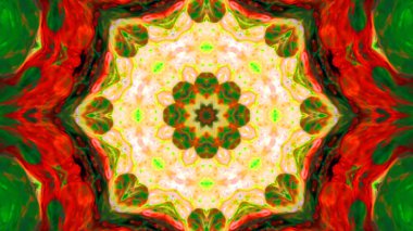 Soyut boya fırça mürekkep patlayabilir formanın düzgün kavramı simetrik desen süs dekoratif Kaleidoscope hareketi geometrik daire ve yıldız şekiller