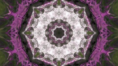 Soyut boya fırça mürekkep patlayabilir formanın düzgün kavramı simetrik desen süs dekoratif Kaleidoscope hareketi geometrik daire ve yıldız şekiller