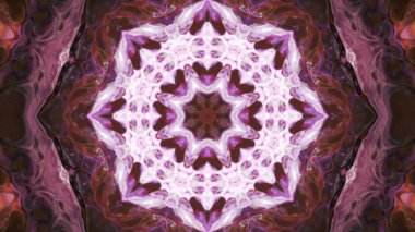 Soyut boya fırça mürekkep patlayabilir formanın düzgün kavramı simetrik desen süs dekoratif Kaleidoscope hareketi geometrik daire ve yıldız şekiller