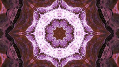 Soyut boya fırça mürekkep patlayabilir formanın düzgün kavramı simetrik desen süs dekoratif Kaleidoscope hareketi geometrik daire ve yıldız şekiller