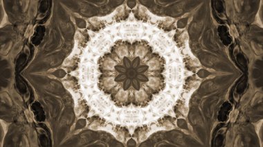 Soyut boya fırça mürekkep patlayabilir formanın düzgün kavramı simetrik desen süs dekoratif Kaleidoscope hareketi geometrik daire ve yıldız şekiller