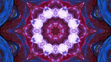 Soyut boya fırça mürekkep patlayabilir formanın düzgün kavramı simetrik desen süs dekoratif Kaleidoscope hareketi geometrik daire ve yıldız şekiller