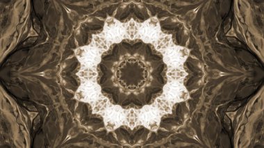 Soyut boya fırça mürekkep patlayabilir formanın düzgün kavramı simetrik desen süs dekoratif Kaleidoscope hareketi geometrik daire ve yıldız şekiller