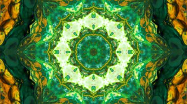 Soyut boya fırça mürekkep patlayabilir formanın düzgün kavramı simetrik desen süs dekoratif Kaleidoscope hareketi geometrik daire ve yıldız şekiller