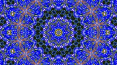 Soyut boya fırça mürekkep patlayabilir formanın düzgün kavramı simetrik desen süs dekoratif Kaleidoscope hareketi geometrik daire ve yıldız şekiller