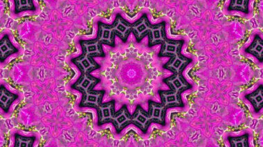 Soyut boya fırça mürekkep patlayabilir formanın düzgün kavramı simetrik desen süs dekoratif Kaleidoscope hareketi geometrik daire ve yıldız şekiller