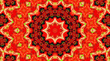 Soyut boya fırça mürekkep patlayabilir formanın düzgün kavramı simetrik desen süs dekoratif Kaleidoscope hareketi geometrik daire ve yıldız şekiller