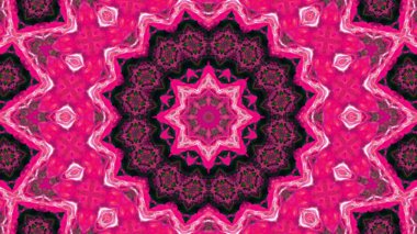 Soyut boya fırça mürekkep patlayabilir formanın düzgün kavramı simetrik desen süs dekoratif Kaleidoscope hareketi geometrik daire ve yıldız şekiller