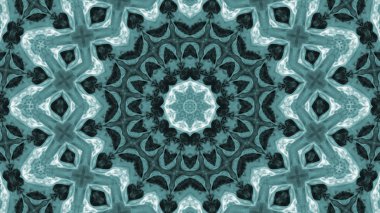 Soyut boya fırça mürekkep patlayabilir formanın düzgün kavramı simetrik desen süs dekoratif Kaleidoscope hareketi geometrik daire ve yıldız şekiller