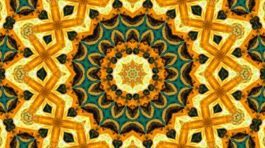 Soyut boya fırça mürekkep patlayabilir formanın düzgün kavramı simetrik desen süs dekoratif Kaleidoscope hareketi geometrik daire ve yıldız şekiller