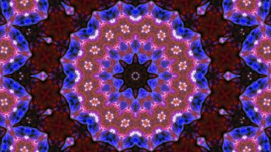 Soyut boya fırça mürekkep patlayabilir formanın düzgün kavramı simetrik desen süs dekoratif Kaleidoscope hareketi geometrik daire ve yıldız şekiller