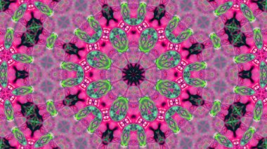 Soyut boya fırça mürekkep patlayabilir formanın düzgün kavramı simetrik desen süs dekoratif Kaleidoscope hareketi geometrik daire ve yıldız şekiller