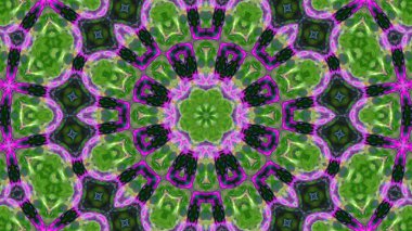 Soyut boya fırça mürekkep patlayabilir formanın düzgün kavramı simetrik desen süs dekoratif Kaleidoscope hareketi geometrik daire ve yıldız şekiller