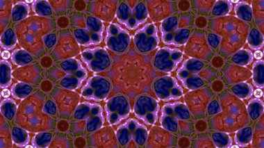 Soyut boya fırça mürekkep patlayabilir formanın düzgün kavramı simetrik desen süs dekoratif Kaleidoscope hareketi geometrik daire ve yıldız şekiller