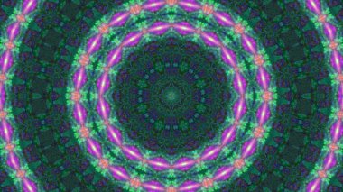 Soyut boya fırça mürekkep patlayabilir formanın düzgün kavramı simetrik desen süs dekoratif Kaleidoscope hareketi geometrik daire ve yıldız şekiller