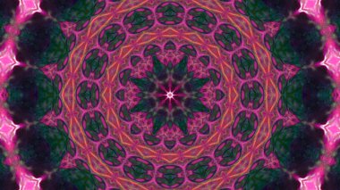 Soyut boya fırça mürekkep patlayabilir formanın düzgün kavramı simetrik desen süs dekoratif Kaleidoscope hareketi geometrik daire ve yıldız şekiller