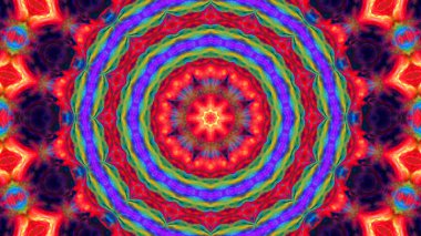 Soyut boya fırça mürekkep patlayabilir formanın düzgün kavramı simetrik desen süs dekoratif Kaleidoscope hareketi geometrik daire ve yıldız şekiller