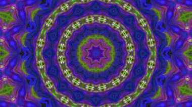 Soyut boya fırça mürekkep patlayabilir formanın düzgün kavramı simetrik desen süs dekoratif Kaleidoscope hareketi geometrik daire ve yıldız şekiller