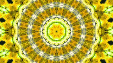 Soyut boya fırça mürekkep patlayabilir formanın düzgün kavramı simetrik desen süs dekoratif Kaleidoscope hareketi geometrik daire ve yıldız şekiller