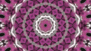 Soyut boya fırça mürekkep patlayabilir formanın düzgün kavramı simetrik desen süs dekoratif Kaleidoscope hareketi geometrik daire ve yıldız şekiller