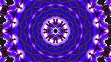 Soyut boya fırça mürekkep patlayabilir formanın düzgün kavramı simetrik desen süs dekoratif Kaleidoscope hareketi geometrik daire ve yıldız şekiller