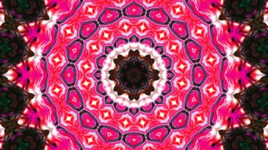 Soyut boya fırça mürekkep patlayabilir formanın düzgün kavramı simetrik desen süs dekoratif Kaleidoscope hareketi geometrik daire ve yıldız şekiller