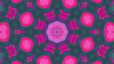 Soyut boya fırça mürekkep patlayabilir formanın düzgün kavramı simetrik desen süs dekoratif Kaleidoscope hareketi geometrik daire ve yıldız şekiller