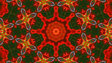 Soyut boya fırça mürekkep patlayabilir formanın düzgün kavramı simetrik desen süs dekoratif Kaleidoscope hareketi geometrik daire ve yıldız şekiller