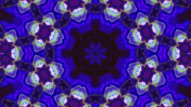 Soyut boya fırça mürekkep patlayabilir formanın düzgün kavramı simetrik desen süs dekoratif Kaleidoscope hareketi geometrik daire ve yıldız şekiller