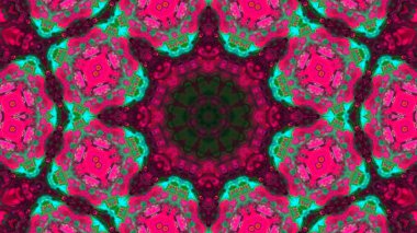 Soyut boya fırça mürekkep patlayabilir formanın düzgün kavramı simetrik desen süs dekoratif Kaleidoscope hareketi geometrik daire ve yıldız şekiller